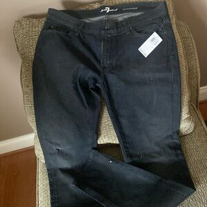 NWT Roxanne 7 for all mankind black jeans